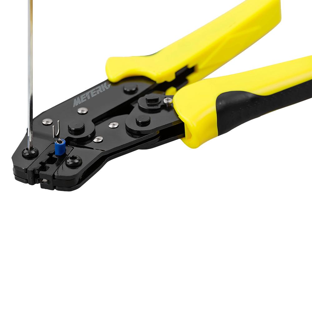 Meterk Professional 4 In 1 Wire Crimpers Engineering Ratcheting Terminal Crimping Pliers Bootlace
