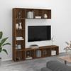 3152715 vidaXL 3-piece Bookcase-TV Unit Set Brown Oak 180x30x180cm