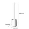 WIKHOSTAR Toilet Bowl Brush and Holder Bathroom Accessories Wall-Mounted Toilet Scrubber Silicone Bristles Deep Cleaning Tools
