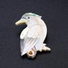 Vintage Small Bird Brooch With Shell Material For Womens Fashion Accessory