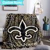 Custom Name Blanket Golden Saints Logo Blanket Bedding Blanket for Travel, Camping, Living Rooms, Offices, Sofas, Fan Christmas gift