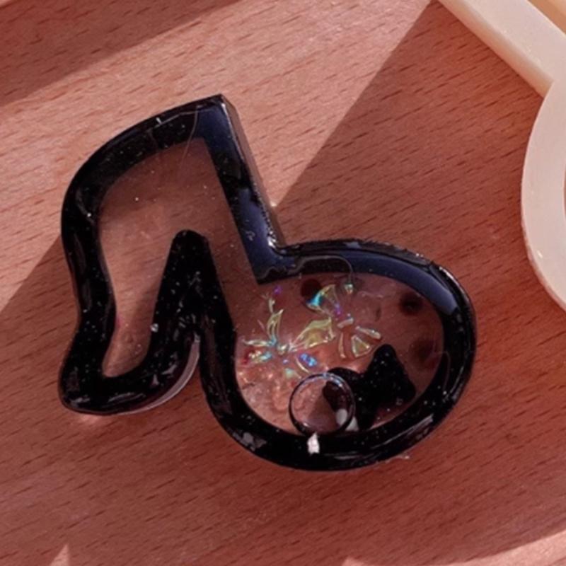 Instrument Note Quicksand Silicone Mold Resin Shaker Mold DIY Pendant Keychain Jewelry Making Tools DIY Craft Supplies