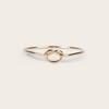 Sterling Silver S925 Elegant Heart Knot Ring for Women - Light Luxury Simple Design
