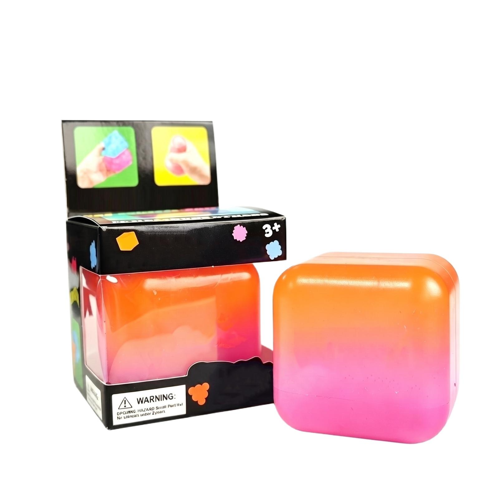 

Slow Rebound Sensory Cube Toy Large Size Soft Stress Relief for Kids and Adults Suitable for Home Office School Use One Size оранжевый