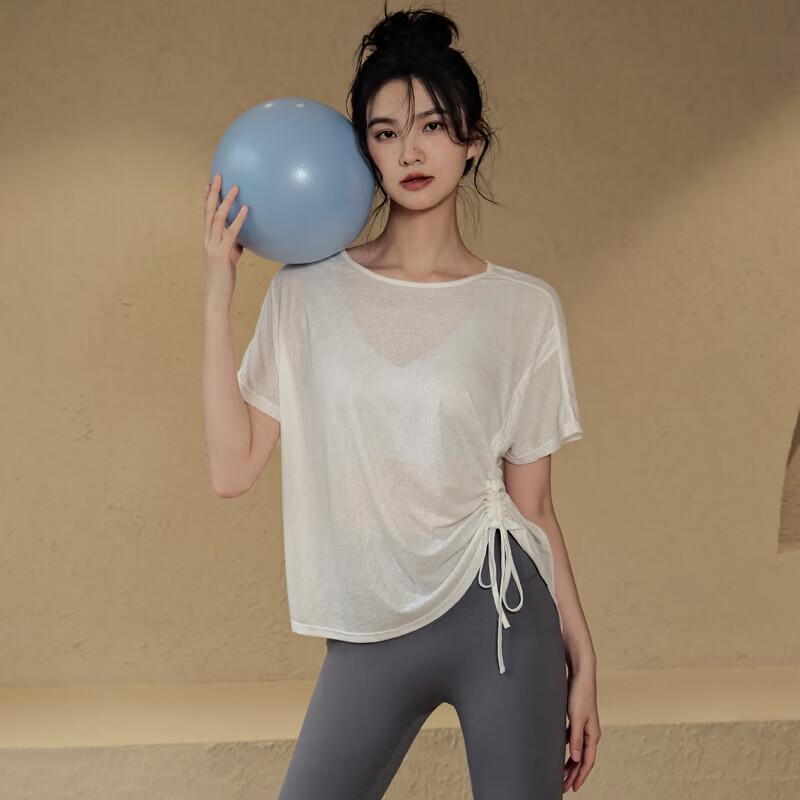 

ACKDCS Women s Drawstring Yoga Sports T-Shirt S