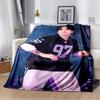 BTS Suga Min Yoongi Cartoon Collage Flanell Überwurfdecke Weich Warm Sofa Bettbezug Für Kpop ARMY Fans Schlafzimmer Heimdekoration Geschenk