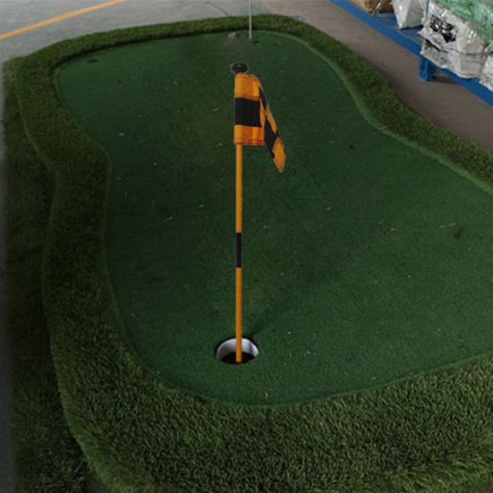 Asta Segnaletica da Golf Staccabile Multifunzione in Plastica per Giardino Pratica Tappetino da Golf Asta con Bandierina per Amante del Golf
