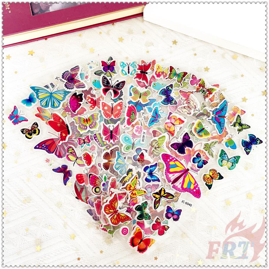8Sheets/set Cartoon Butterfly  Rewards Sticker Puffy Bubble Toys Stickers