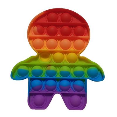 KC Certified Pop It Up Rainbow Bubble Wrap Rainbow Bubble Push Pop Stress Relief Toy, Popular Korean Game