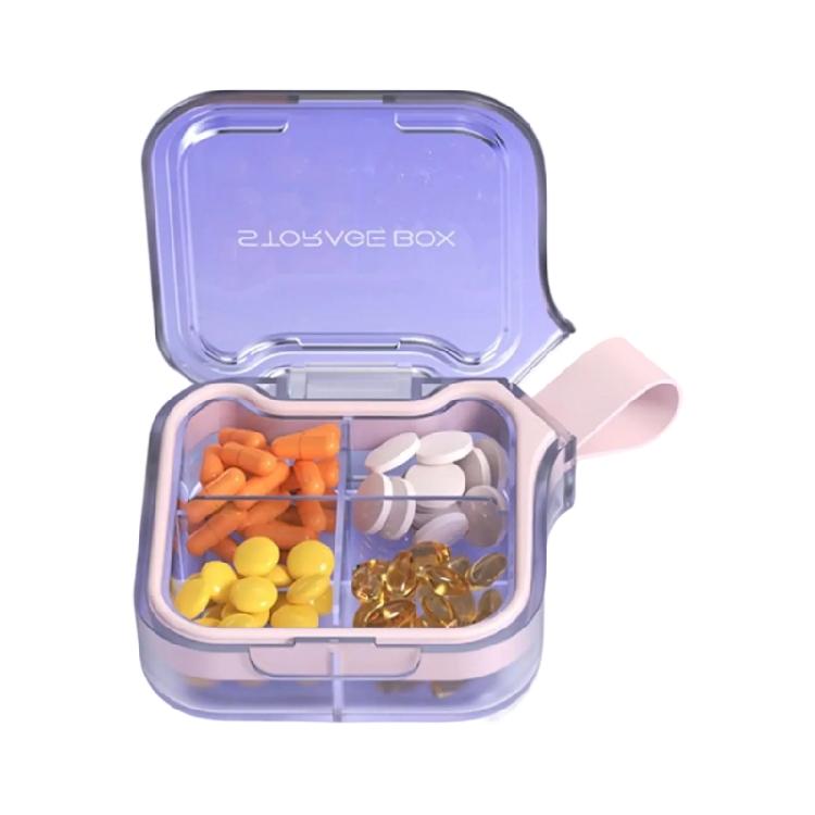 4 or 7 Compartment Medicine Organizer For Elderly And Traveler Ensuring Orderly And Moisture proof Pills Container