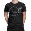 Vinyl Plattenspieler Skizzenzeichnung Sommer T-Shirts für Paare Neuheit Freizeit T-Shirt Kurzarm Vintage Top Tees