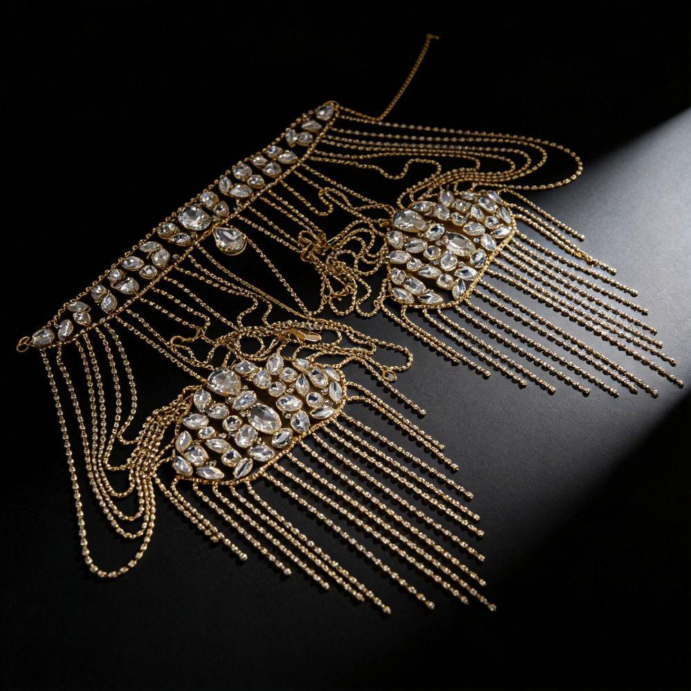 Elegant Women Shoulder Chain Luxurious Design Shoulder Body Chain  Wedding Ceremony