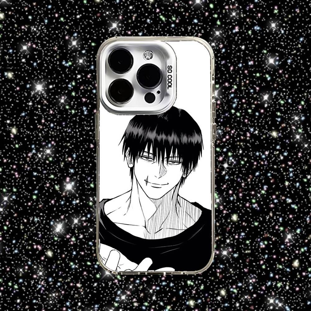Toji Jujutsu Kaisen Fushiguro Phone Case For iPhone 16,15,14,13,12,11,Pro,XS,Max,Plus,Mini,SE White Candy Matte Shockproof Cover