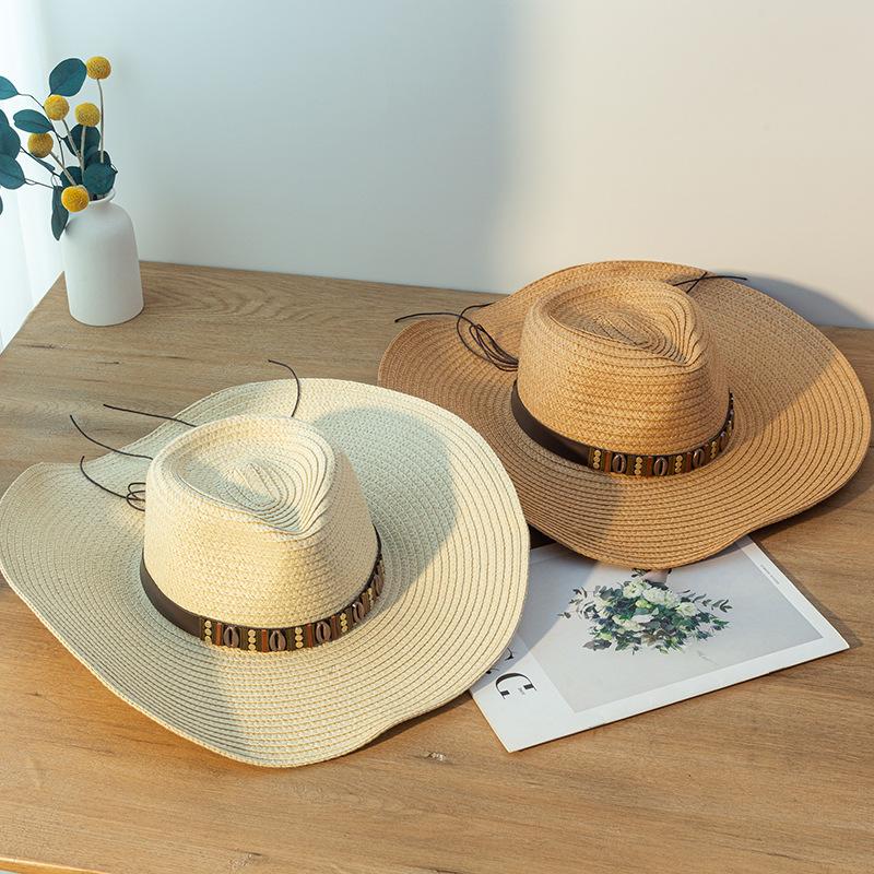 Ethnic Style Sun Hat Men's Sun Hat Summer Sun Protection Fishing Hat Outdoor Big Brim Cover Full Face Straw Hat Bucket Hat