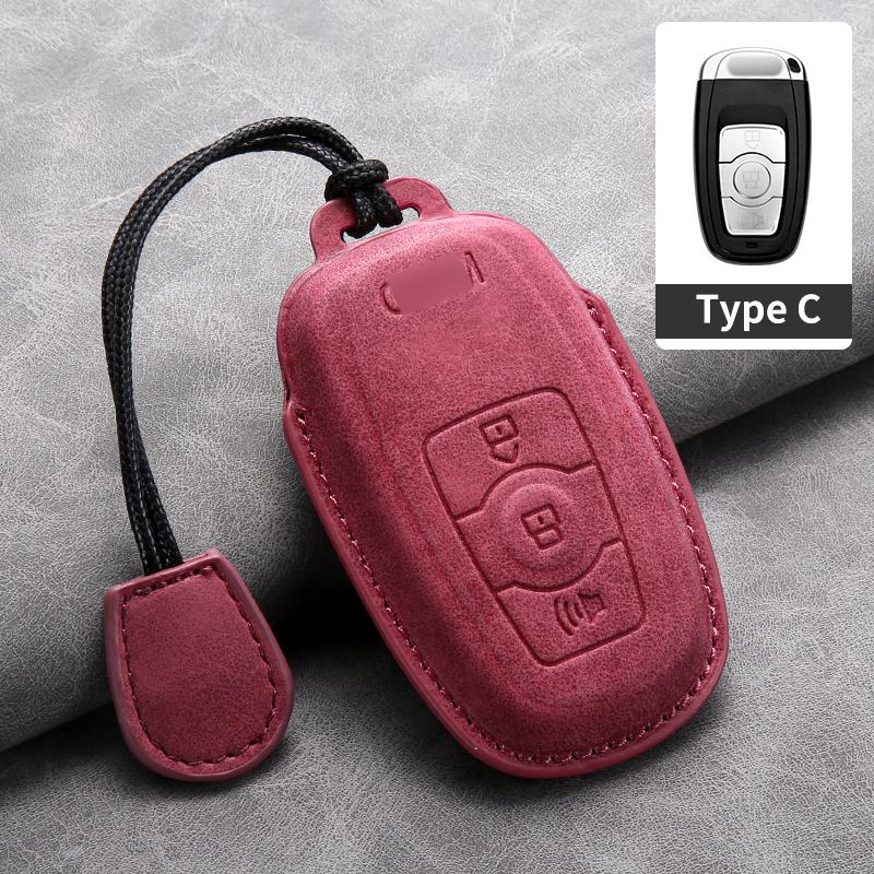Cross-border Applicable for Great Wall Haval H1 H4 H6 H7 High-quality Leather Key case with Keychain From Factory