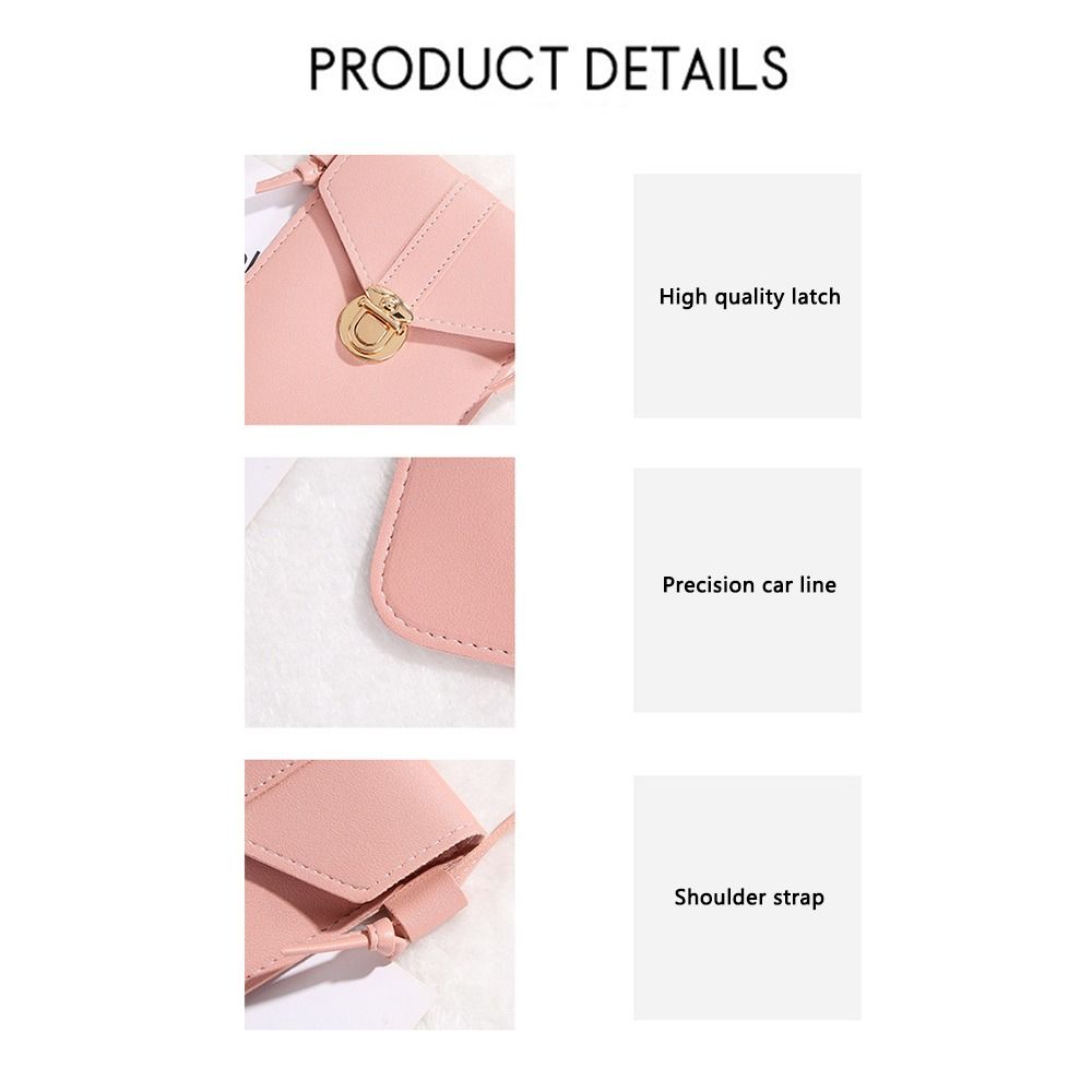 Touchscreen Handytasche Smartphone Geldbörse PU Leder Schultergurt Handtasche Mode Mobile Geldbörse