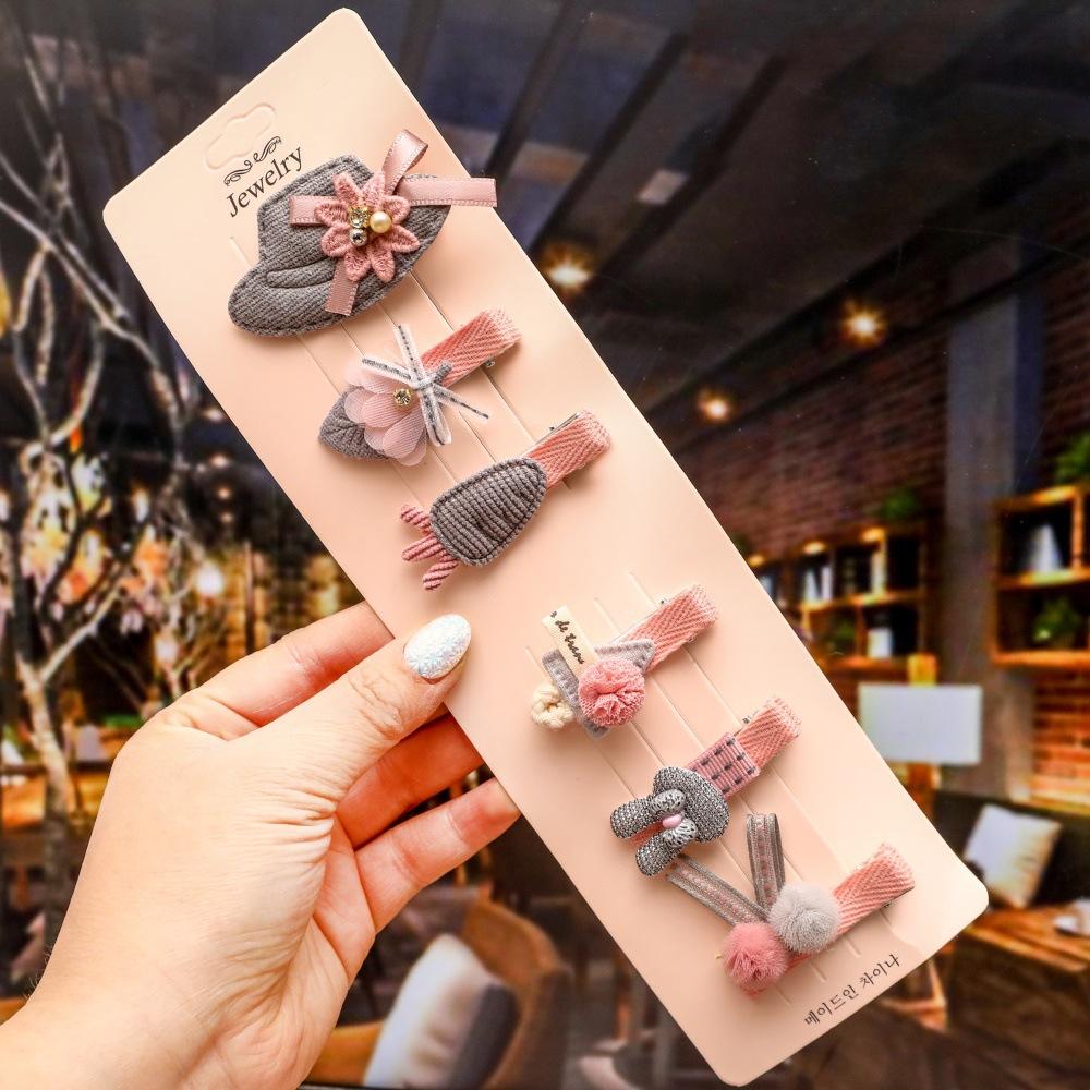 Kawaii Cartoon Princess Children Hairpins Set Girls Kids Flower Hair Clips Pin Accessories Barrettes Hairclip Headdress Headwear