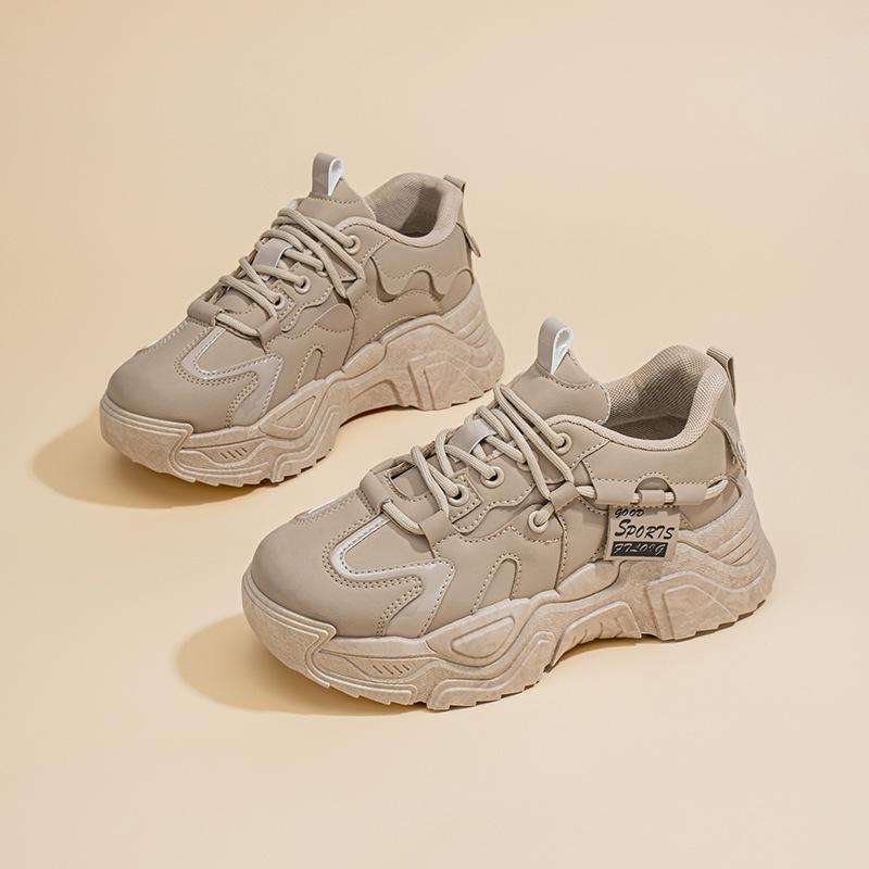 Korean version of the new dad shoes women's 2025 spring student versatile sports shoes women's casual thick-soled heightening shoes women's shoes