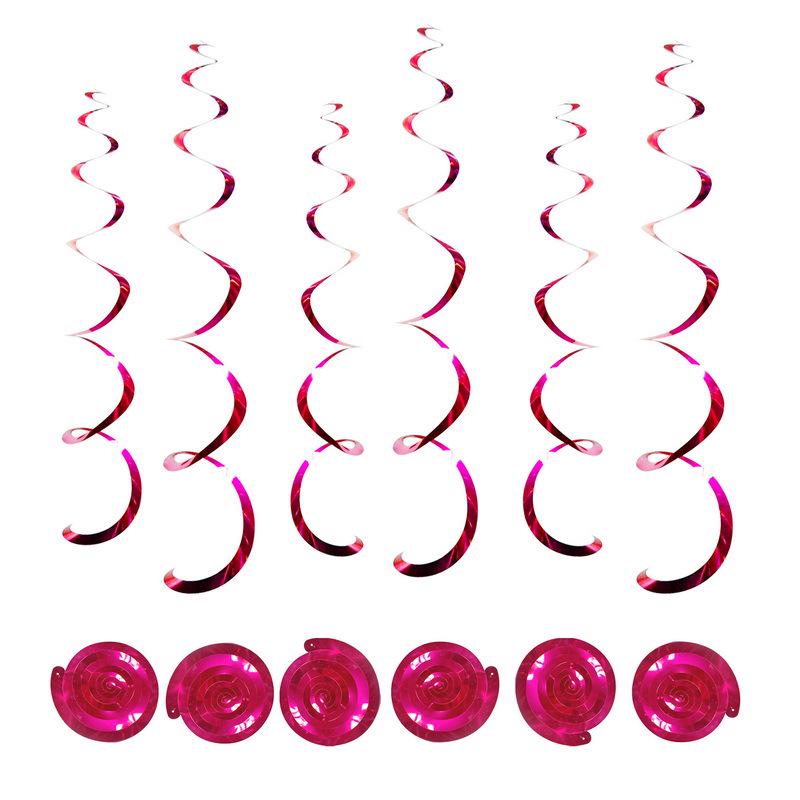 Festival & Birthday Swirl Ceiling Decorations: Hanging PVC Ornament for Windows, Corridors, and More.