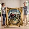 Vintage Train Poster Blanket for all seasons blanket lunch break throw gift