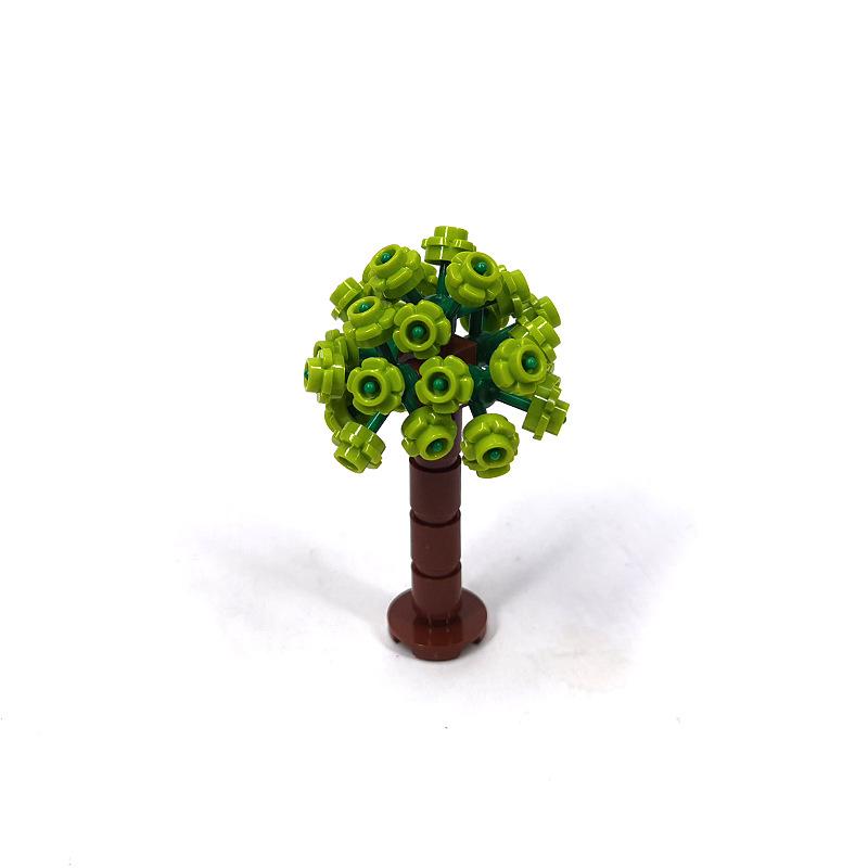 Assemble small pellet flower ball tree house wedding city street scene hydrangea building block toy