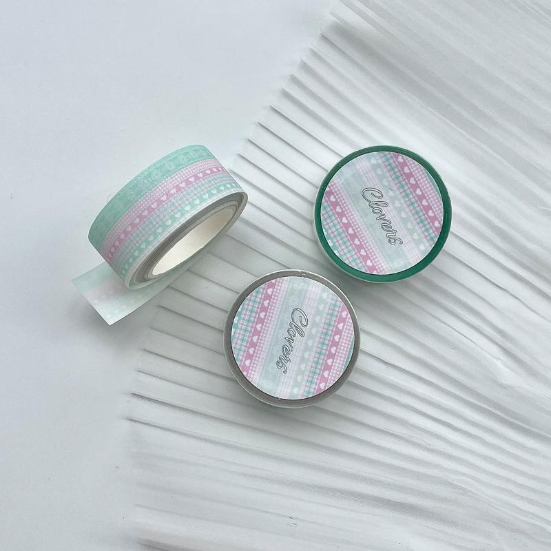 Glitter Scrapbook Background Tape For Journaling Sweet Lace Star Basic Masking Tape Kawaii Decal Kids Gift