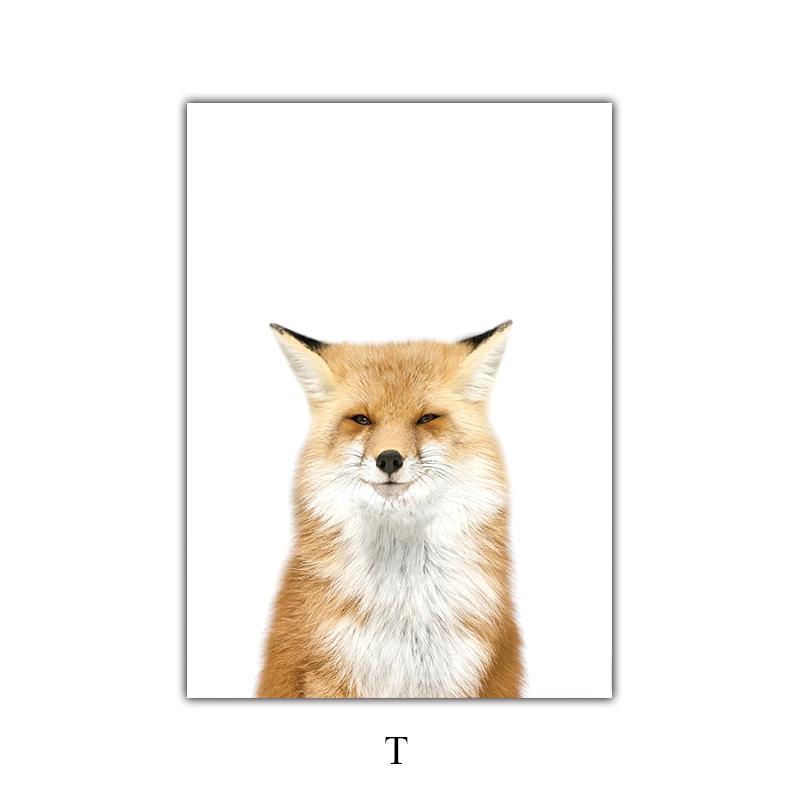 Babyzimmer-Tier-Wandposter, Zoo-Elefant, nordischer Stil, Kinderzimmer-Wand-Kunstdrucke an der Wand, Poster, Leinwand-Bild, Dekor-Wandbild