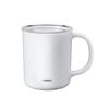HARIO Ceramic Coated Double-Walled Vacuum Insulated Mug, White, 350ml, with Lid, CMG-350-W