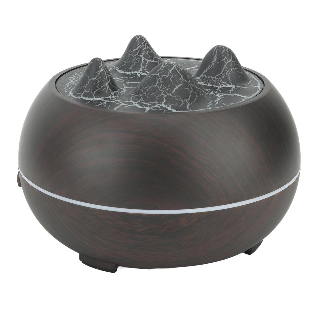 Flaming Mountain Humidifier Mini Essential Oil Diffuser Aromatherapy Machine for Office  Black Grain