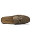 Pantofi Jumătate din Piele de Cămilă Făcuți Manual pentru Bărbați Mules Loafers de Var Papuci Slip-On Mule Masculin Sandale Plate Semi-Drag Bărbați 2026