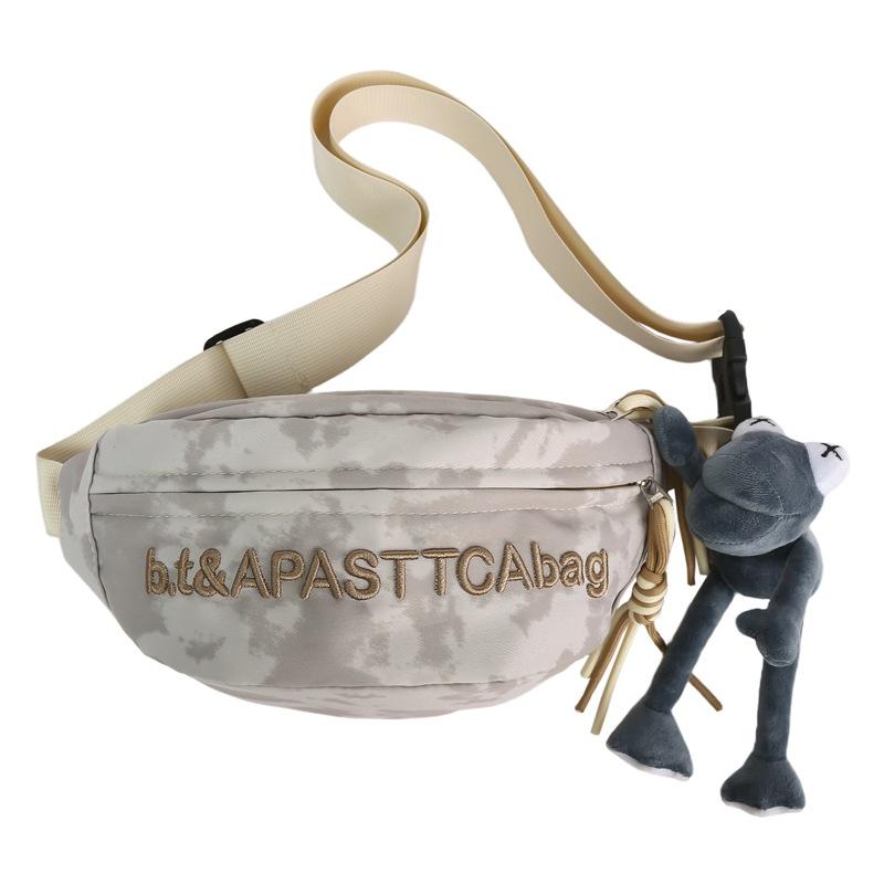 Casual breast bag women's tide brand messenger bag outdoor sports cycling locomotive shoulder bag niche versatile fanny pack men