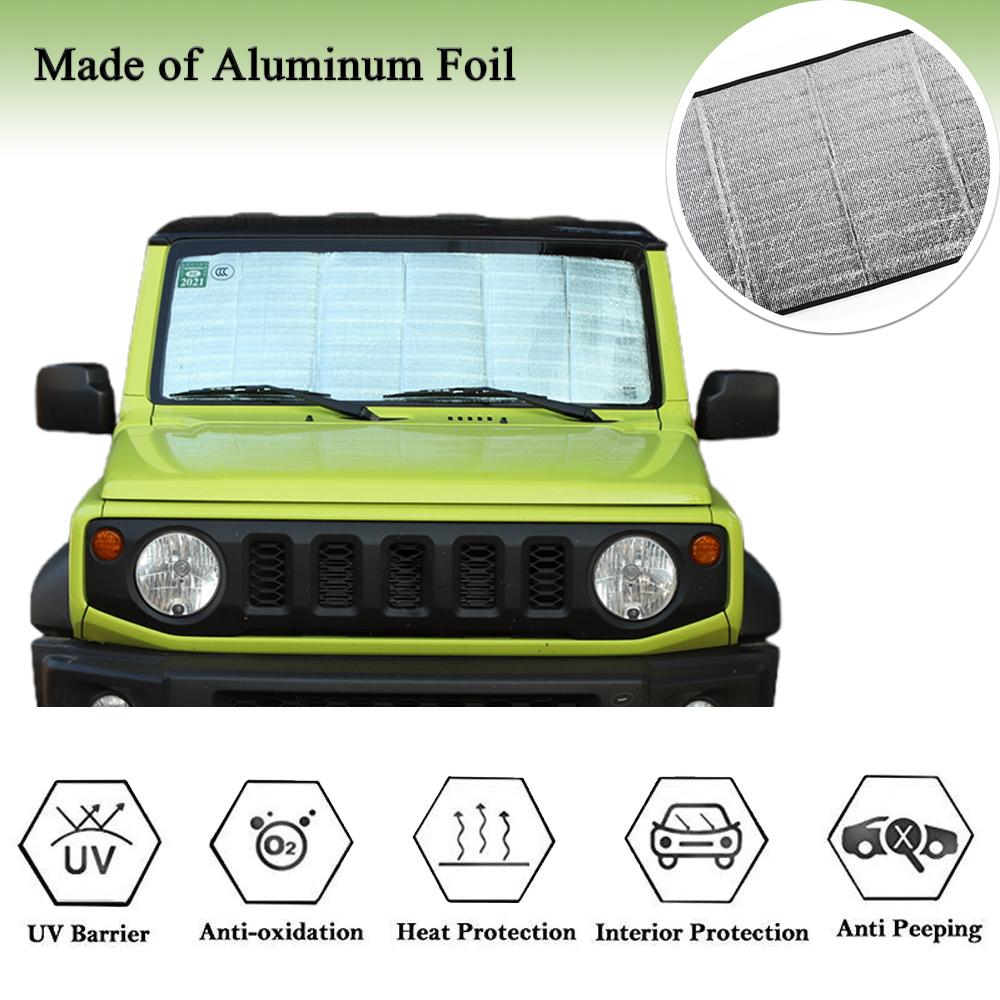 Front Windshield Sun Shade Cover for Suzuki Jimny Nomad XL 5-Door JB74 JC74 2025-2026 Anti-UV Sun Visor Interior Accessories