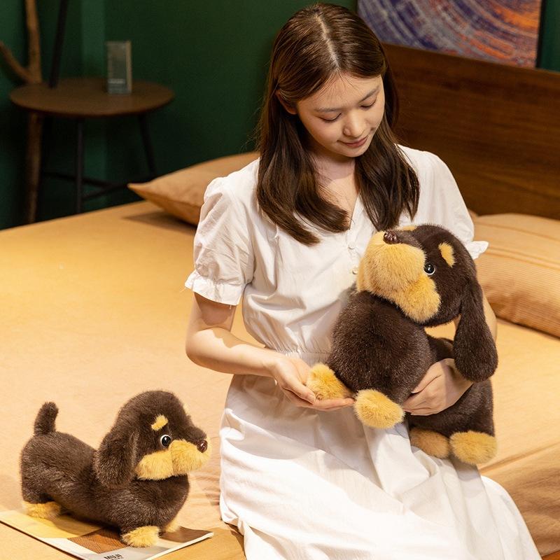 Soft Dachshund Dog Doll Plush Toy Puppy Dog Doll Children's Soothing Ragdoll Girl Birthday Gift