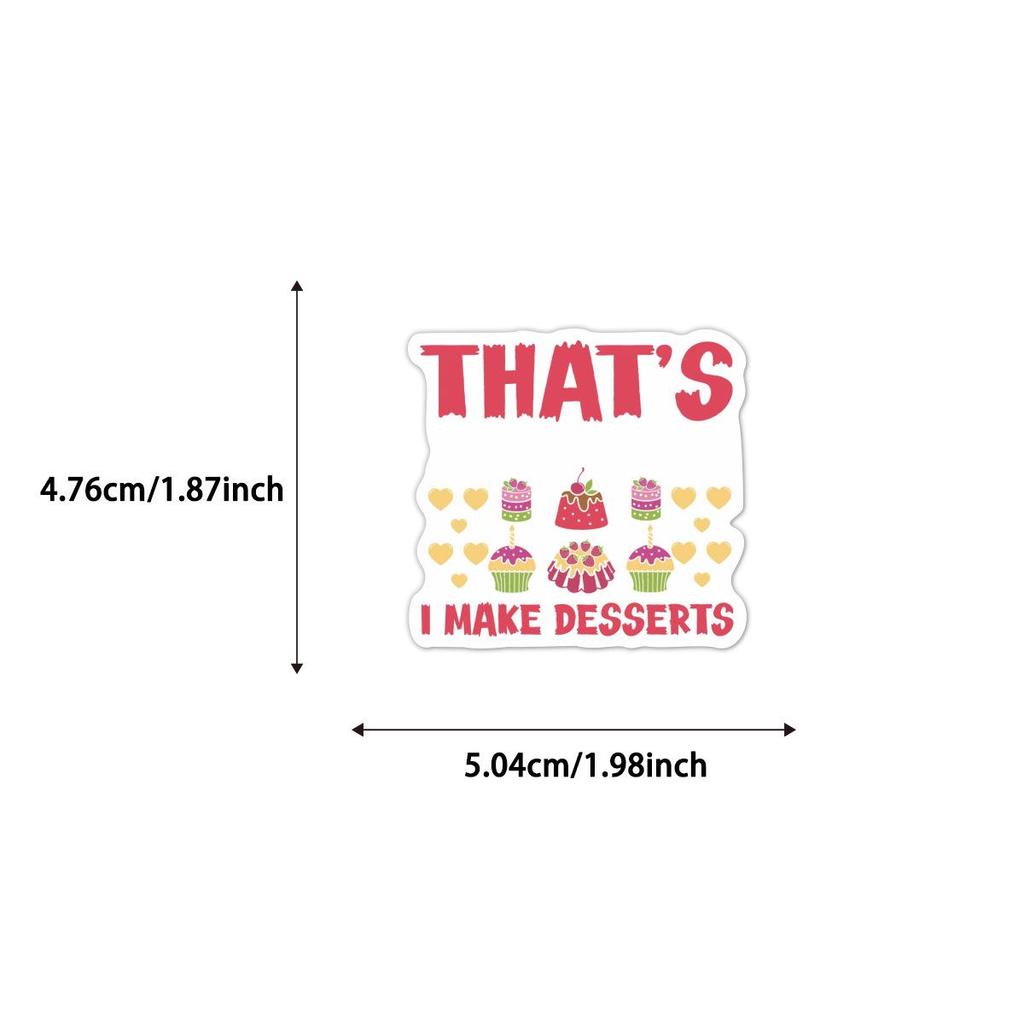 Cute Cartoon Dessert-Themed Decorative Stickers: 50 Sheets for Planners, Laptops & DIY Projects