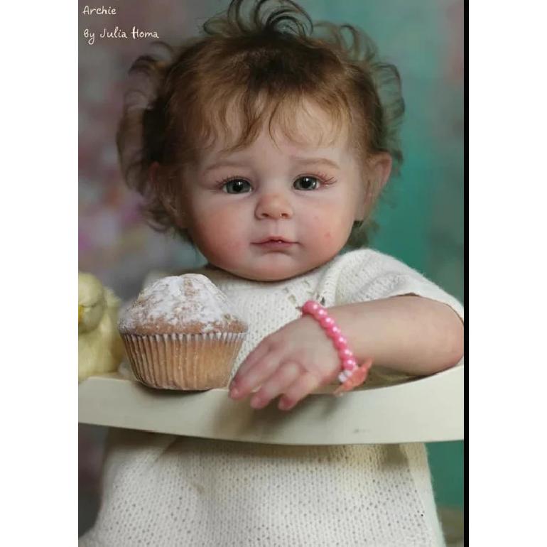 NPK 22inches reborn doll kit Archie popular lifelike real soft touch fresh color