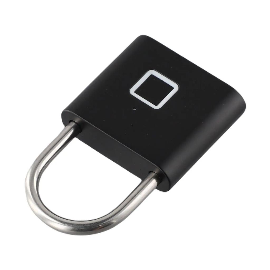 Fingerprint Sensor Smart Lock with USB Rechargeability Waterproof Design Perfect for Securing Bicycles and Travel Gear