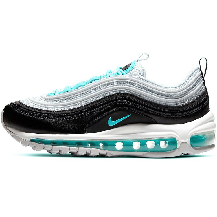 

New Nike Air Max 97 Platinum Black Aurora Green Women s 921733-065 37.5
