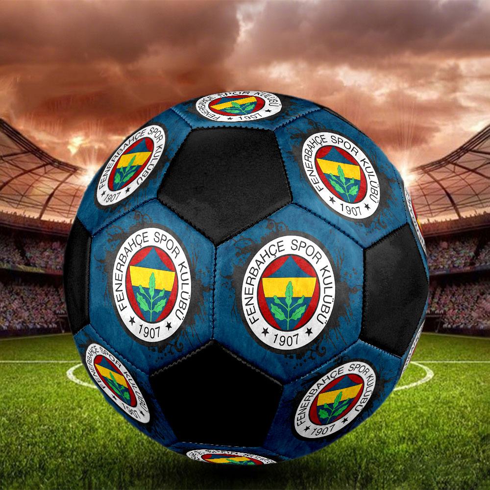 Fenerbahce FC Size 5 Soccer Ball, Machine-Stitched PVC, Durable & High Bounce, All Ages Fit, Fan Merchandise, Matches & Outdoor Use.