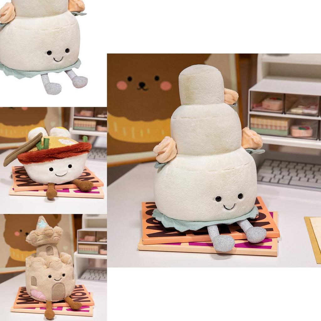 Adorabile Castello Realistico Peluche Giocattolo Stupendo 30cm Design Torta Nuziale