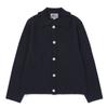 The Coffee Bean   Tea Leaf Navy Ribbed Collar Knit Cardigan Ba14ck01nv