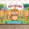 One Percent Capybara Theme - Perfect for Birthdays Weddings and Special Occasions Need This Background of Cloth Party Flags