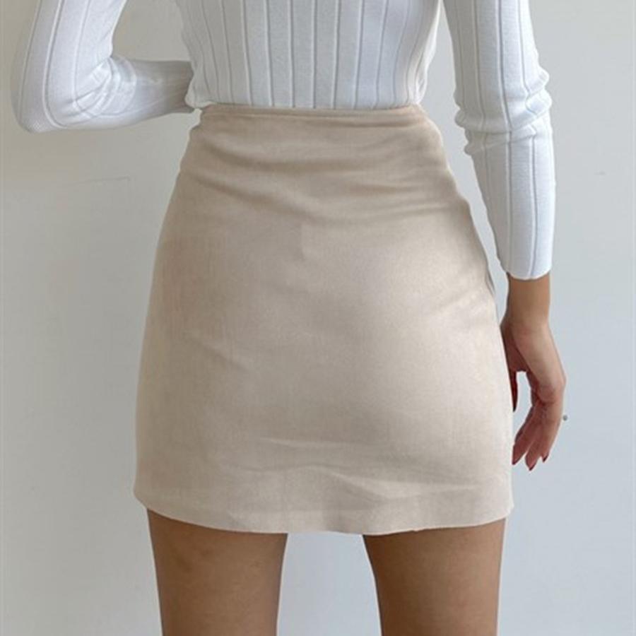 Women's Sexy Little Miss Puffer Skirt Autumn Winter New Fashion One-Buckle Bodycon Mini Skirt