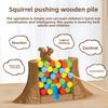 Childrens Squirrel Push Wooden Stacking Game With Interactive Thinking For Parent Child Play