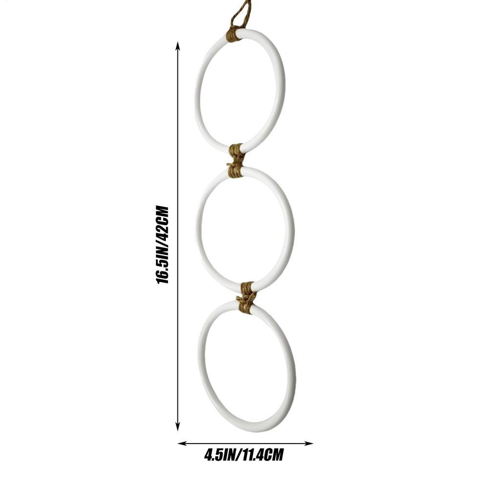 

Snake Enrichment Reptile Climbing Decor Swing Hoop Chain 3 Rings Toy Decorations For Pet Habitat House Indoor Amphibian белый