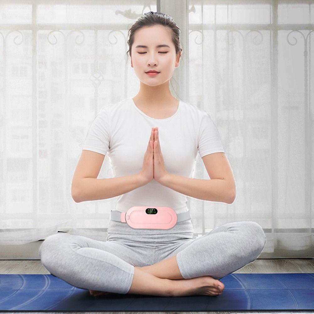 LED Display Electric Warm Waist Belt 4 Gear Massage Vibrating Abdominal Massager  Body Shaping