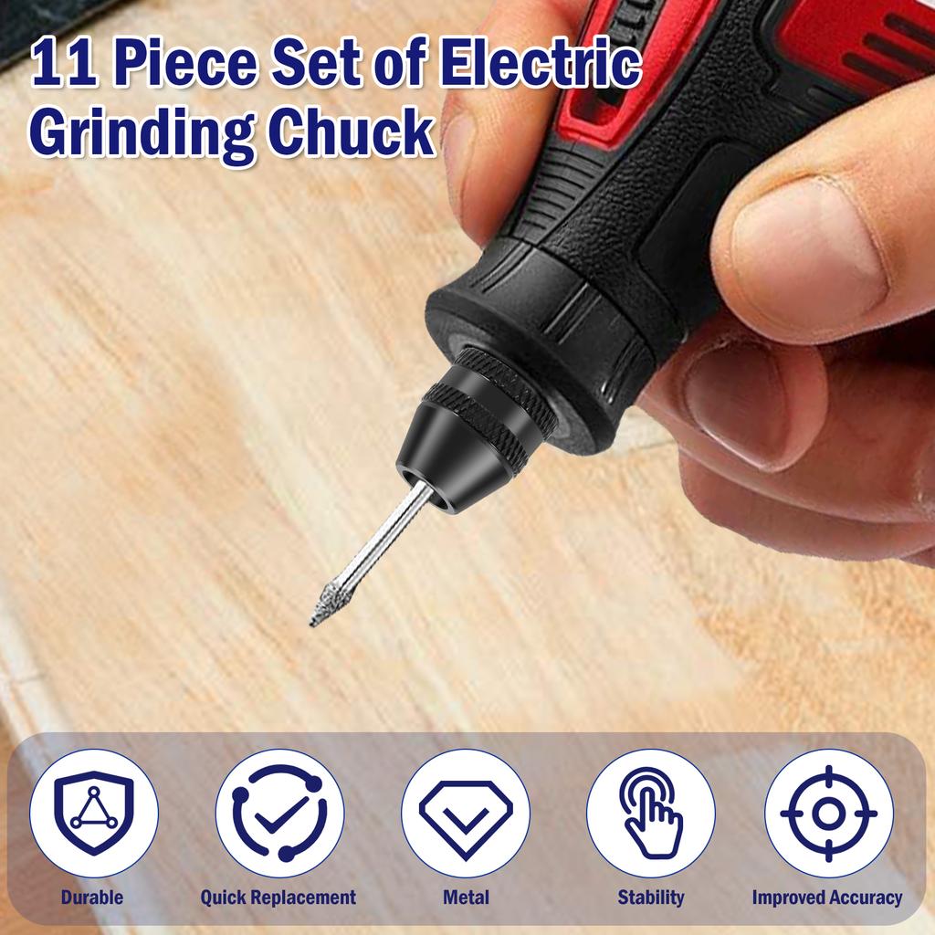 Bohrfutter Spannzangensatz Schlüsselloses Bohrfutter 1/32" bis 1/8" Ersatz-Bohrerfutter Schaft Drehwerkzeug Zubehör Schnellwechseladapter