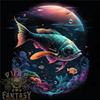 Camiseta para Hombre 26 Peces Espaciales de Fantasía 100% Algodón Camiseta Unisex
