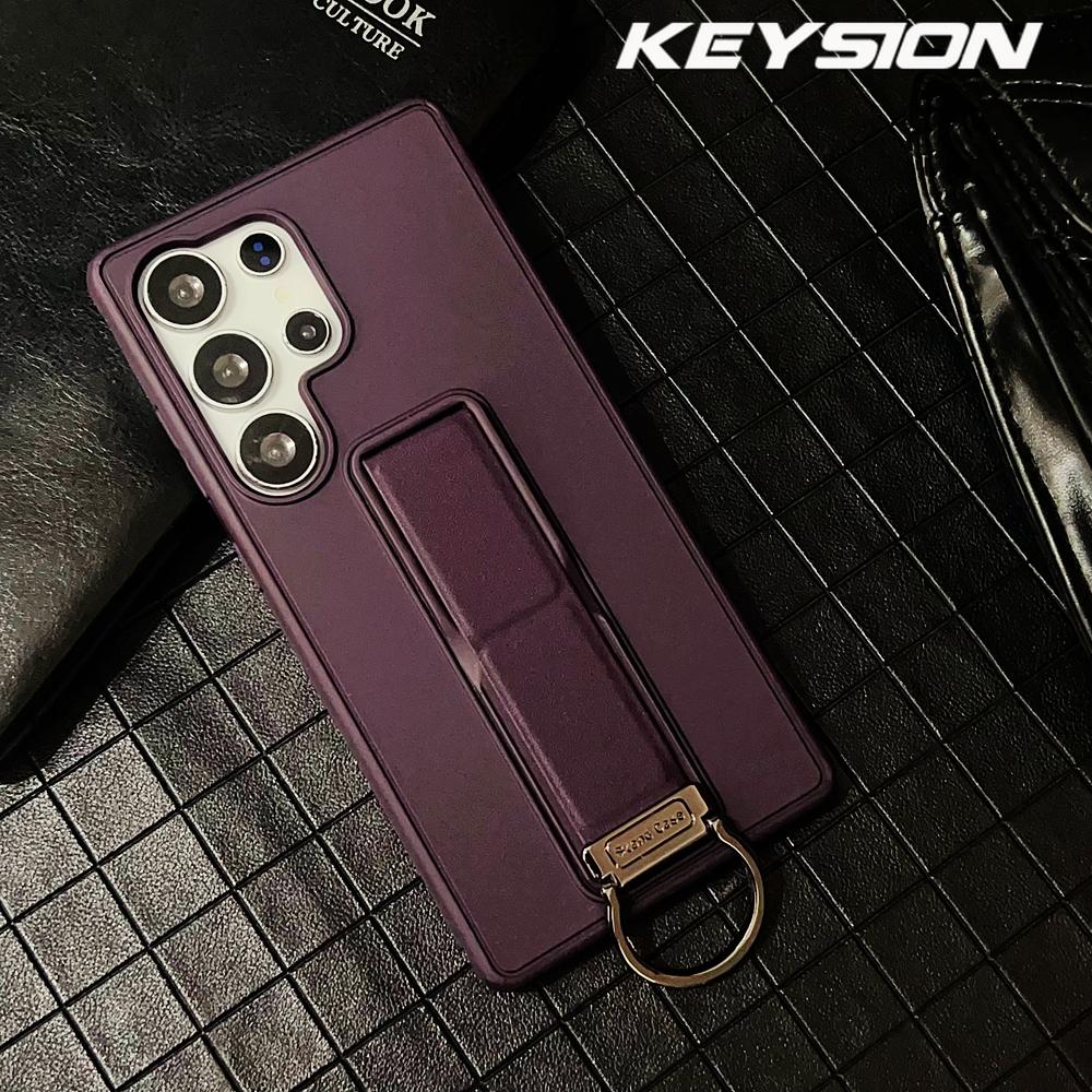 KEYSION Shockproof Armor Case for Samsung S26 Ultra 5G Soft Silicone+PC Folding kickstand Phone Back Cover for Galaxy S26+ Plus