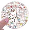 60 Cute Rabbit Cartoon Stickers - Waterproof DIY Decor for Thermos, Luggage, and More