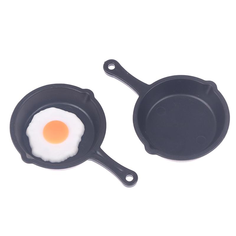 Dollhouse Miniature Frying Egg Pans For 12Th Dolls House Kitchen Accessories